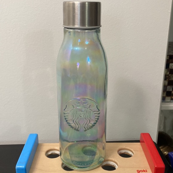 2019 Starbucks Limited Edition Iridiscent Glass Water Bottle - Picture 2 of 10